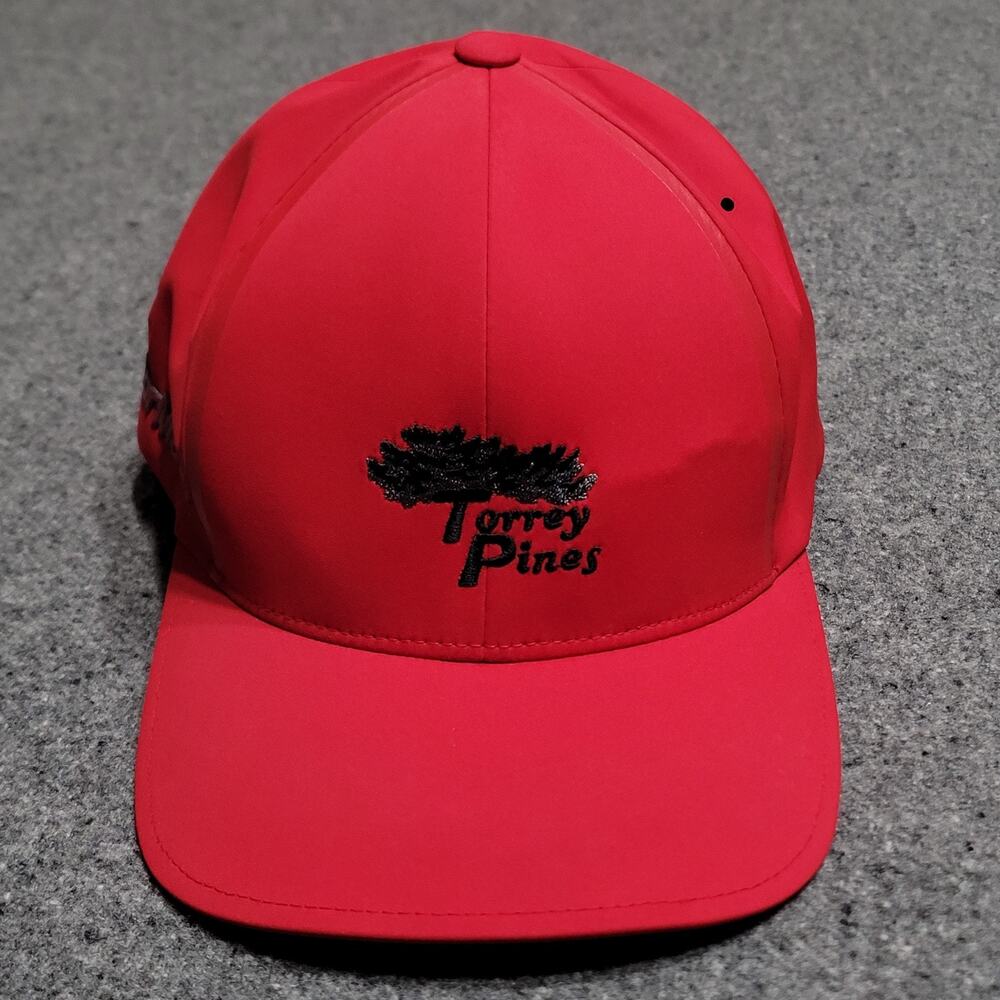 Adidas TaylorMade Hat Cap Large Extra Large Red Torrey Pines Golf Flexfit Delta
